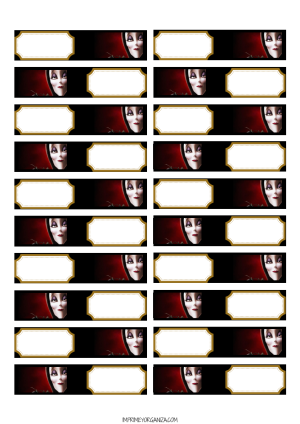 Etiquetas Finas Morticia